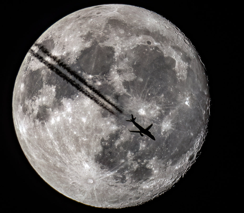 Crossing the Silent Disc moon transit astrophotography fine art print space wall art