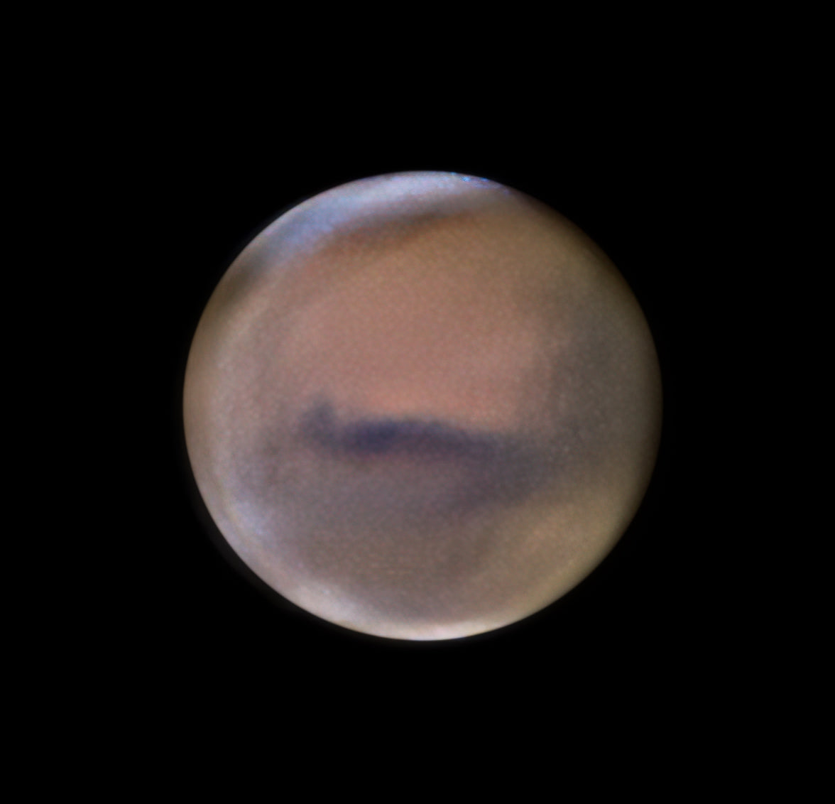 Mars close-up showing surface detail and tonal variation
